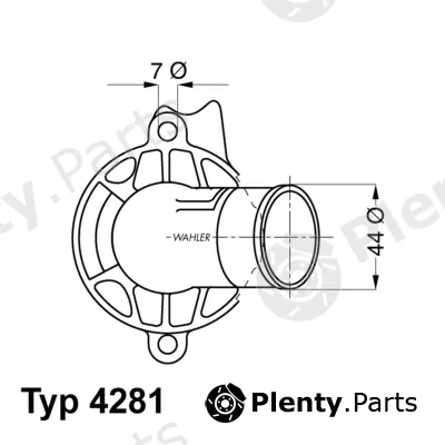 BorgWarner (Wahler) 4281.87D — Thermostat, coolant
