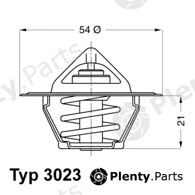 BorgWarner (Wahler) 3023.87D — Thermostat, coolant