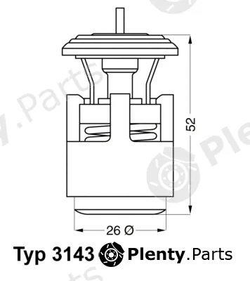 BorgWarner (Wahler) 3143.87D — Thermostat, coolant