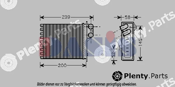AKS Dasis 189002N — Heat Exchanger, interior heating