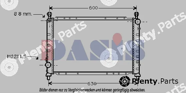 AKS Dasis 010009N — Radiator, engine cooling