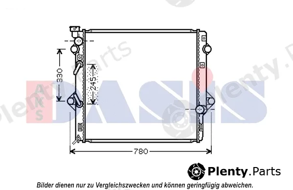 AKS Dasis 210243N — Radiator, engine cooling