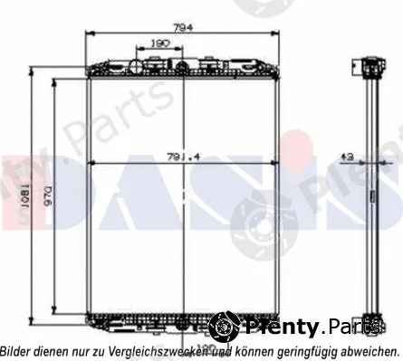 AKS Dasis 290070S — Radiator, engine cooling