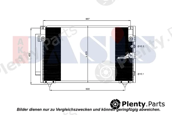 AKS Dasis 212111N — Condenser, air conditioning