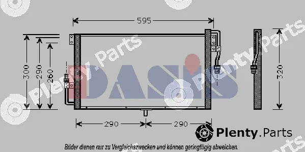 AKS Dasis 152005N — Condenser, air conditioning