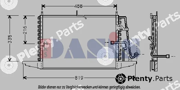 AKS Dasis 092080N — Condenser, air conditioning