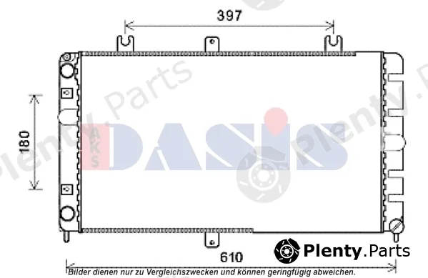 AKS Dasis 490016N — Radiator, engine cooling