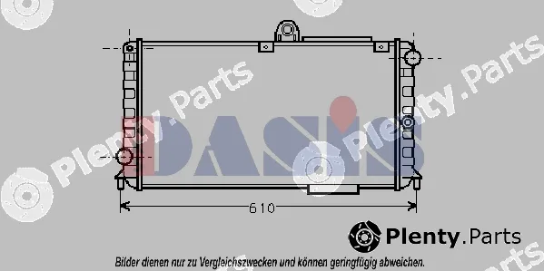 AKS Dasis 010140N — Radiator, engine cooling