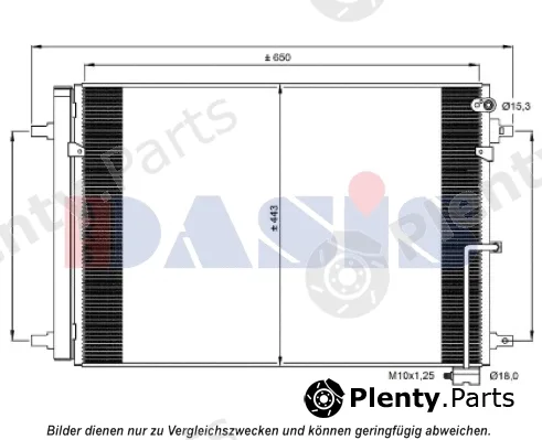 AKS Dasis 482027N — Condenser, air conditioning