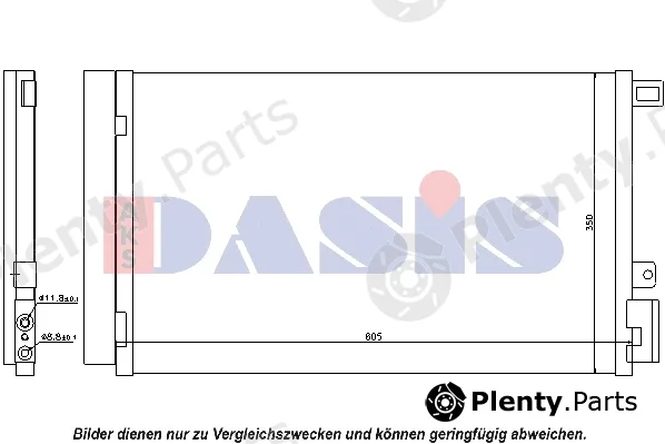 AKS Dasis 082047N — Condenser, air conditioning