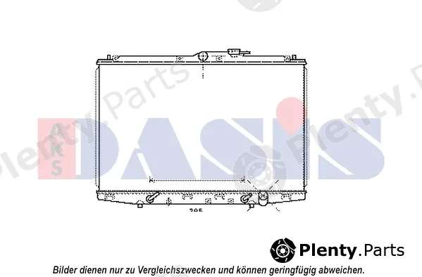 AKS Dasis 100076N — Radiator, engine cooling