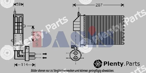 AKS Dasis 089013N — Heat Exchanger, interior heating