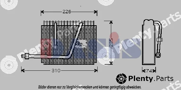 AKS Dasis 821850N — Evaporator, air conditioning