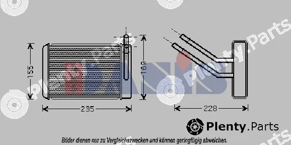 AKS Dasis 096004N — Heat Exchanger, interior heating