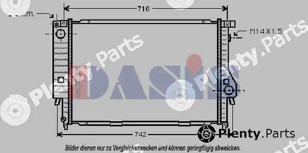 AKS Dasis 051040N — Radiator, engine cooling