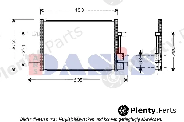 AKS Dasis 092029N — Condenser, air conditioning