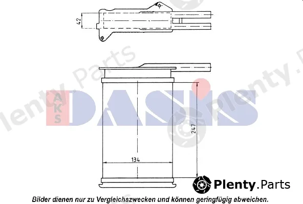 AKS Dasis 099070N — Heat Exchanger, interior heating
