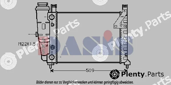 AKS Dasis 080250N — Radiator, engine cooling