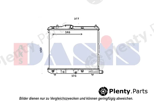 AKS Dasis 150115N — Radiator, engine cooling