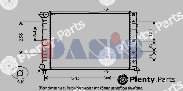 AKS Dasis 011060N — Radiator, engine cooling