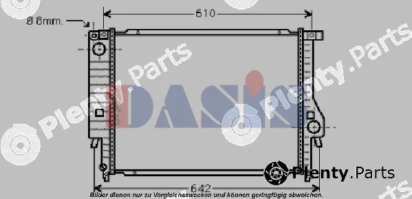 AKS Dasis 050007N — Radiator, engine cooling