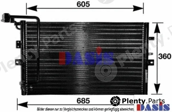 AKS Dasis 192060N — Condenser, air conditioning