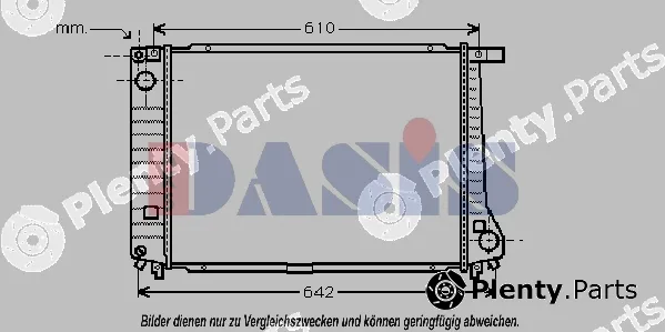 AKS Dasis 050210N — Radiator, engine cooling