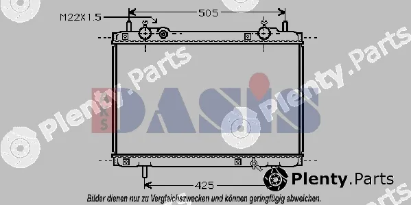 AKS Dasis 080970N — Radiator, engine cooling