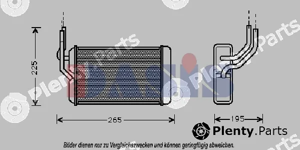 AKS Dasis 379100N — Heat Exchanger, interior heating