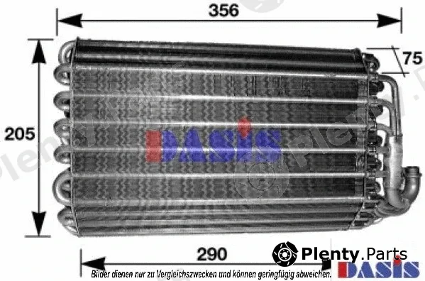 AKS Dasis 052280N — Evaporator, air conditioning