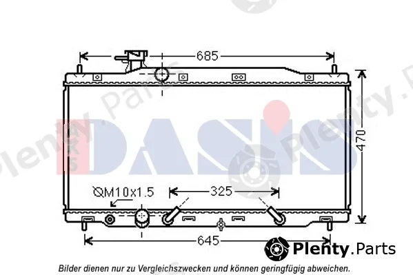 AKS Dasis 010025N — Radiator, engine cooling