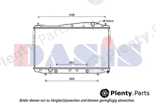 AKS Dasis 510154N — Radiator, engine cooling