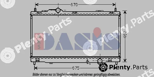 AKS Dasis 210225N — Radiator, engine cooling