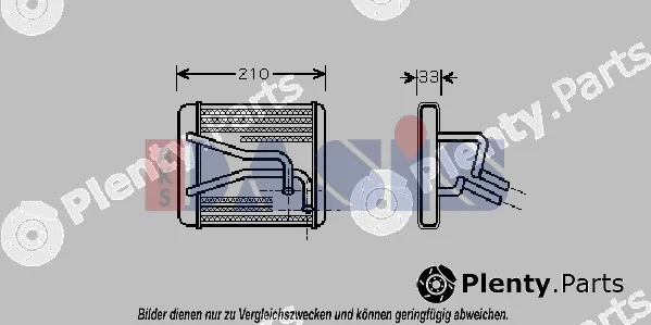 AKS Dasis 516015N — Heat Exchanger, interior heating