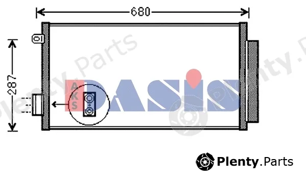AKS Dasis 082054N — Condenser, air conditioning