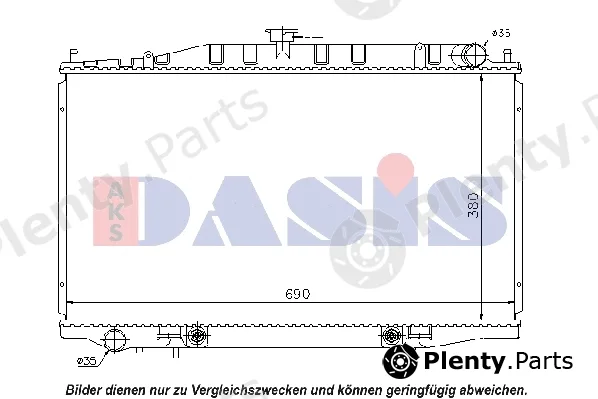 AKS Dasis 070099N — Radiator, engine cooling