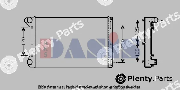 AKS Dasis 080078N — Radiator, engine cooling