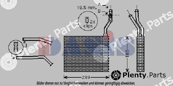 AKS Dasis 096007N — Heat Exchanger, interior heating