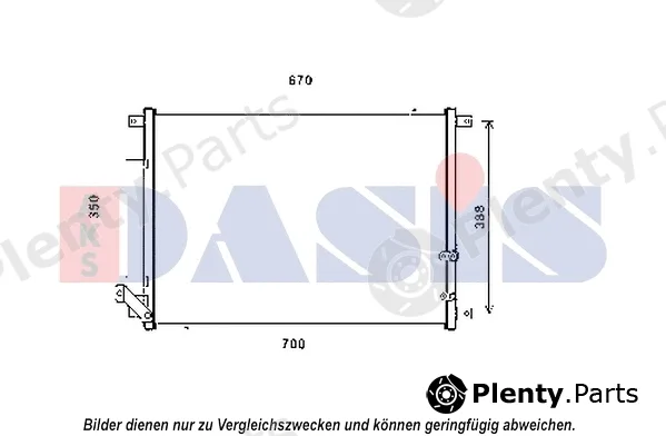 AKS Dasis 522072N — Condenser, air conditioning