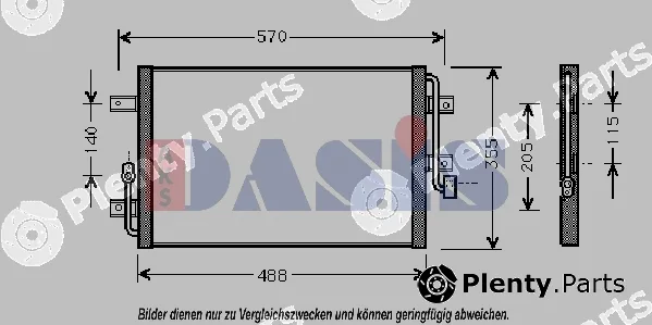 AKS Dasis 082029N — Condenser, air conditioning
