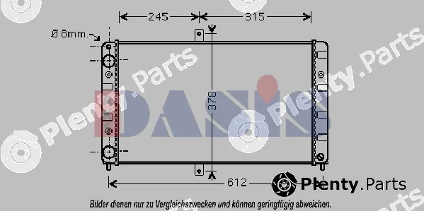 AKS Dasis 490011N — Radiator, engine cooling
