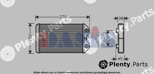 AKS Dasis 219000N — Heat Exchanger, interior heating
