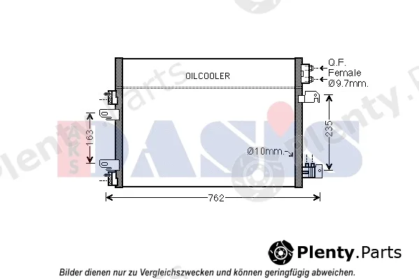 AKS Dasis 522079N — Condenser, air conditioning