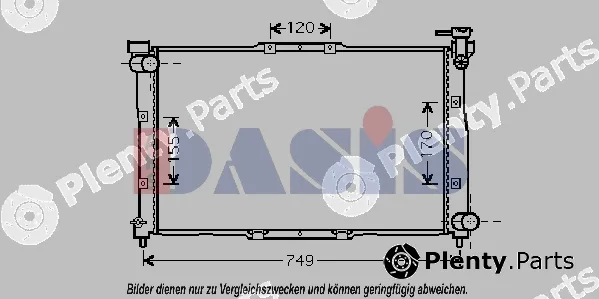 AKS Dasis 510015N — Radiator, engine cooling