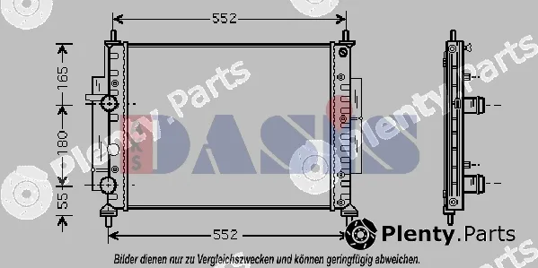 AKS Dasis 080027N — Radiator, engine cooling