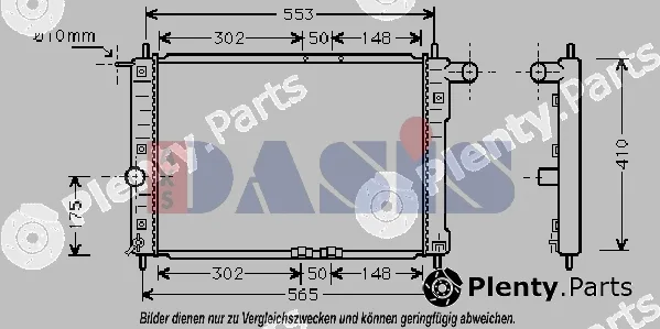 AKS Dasis 510005N — Radiator, engine cooling