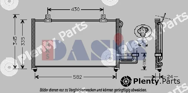 AKS Dasis 512050N — Condenser, air conditioning