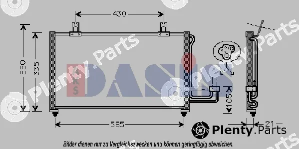 AKS Dasis 522045N — Condenser, air conditioning