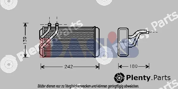 AKS Dasis 379040N — Heat Exchanger, interior heating