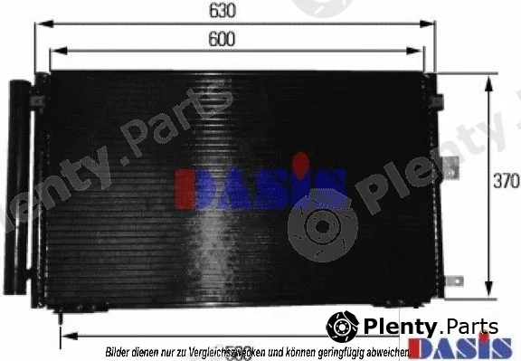 AKS Dasis 212034N — Condenser, air conditioning